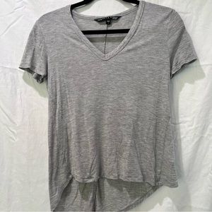 Veronica Beard Cindy V-neck grey tee, Size S in grey